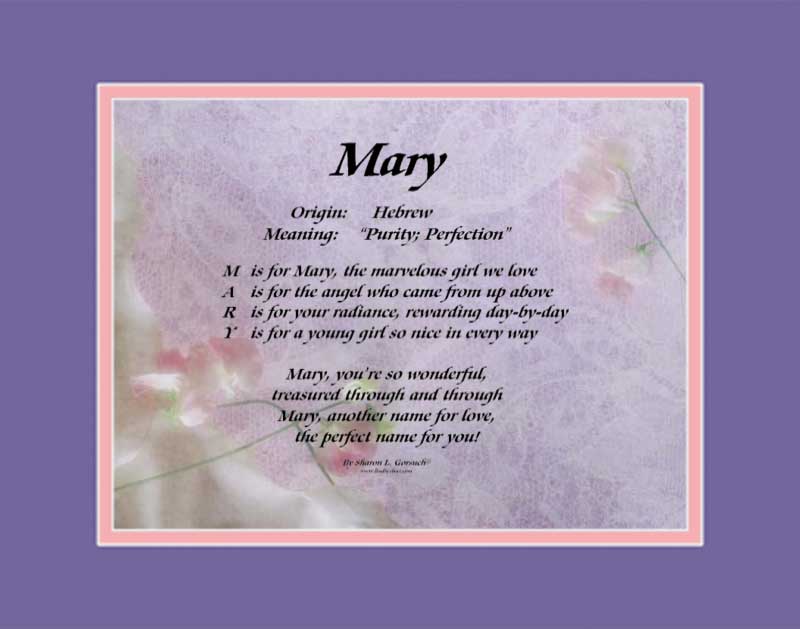 Meaning of the name Mary