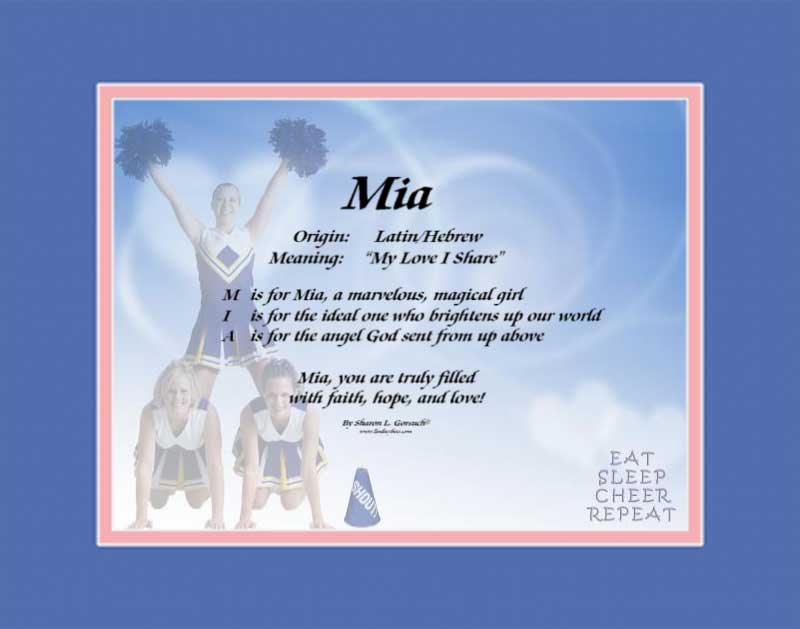 meaning of the name Mia